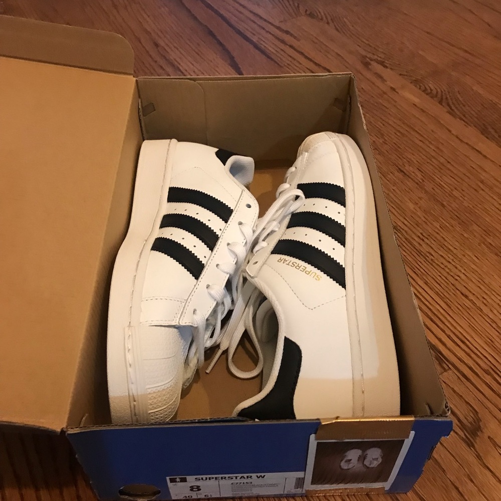 Brand New Adidas Superstar - Women’s Blk x White